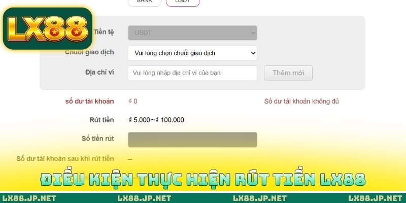 Rút Tiền LX88 - Nhận Thưởng An Toàn Tại Thương Hiệu Cá Cược 3 Điều kiện thực hiện rút tiền LX88
