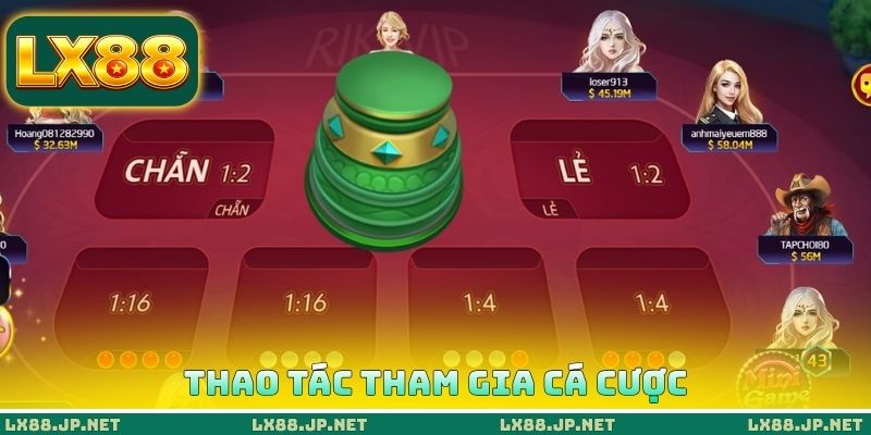 Thao tác tham gia cá cược